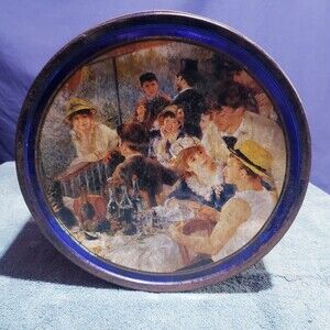Vintage KELSEN Danish Butter Cookies Biscuit Tin Pierre Renoir Painting Metal